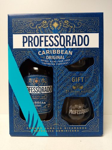 Professorado Caribbean original 38% 0,5 l + 2 sklenika