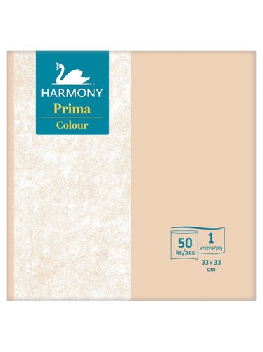 Ubrousek Harmony cappuccino 33 x 33 cm 50 ks