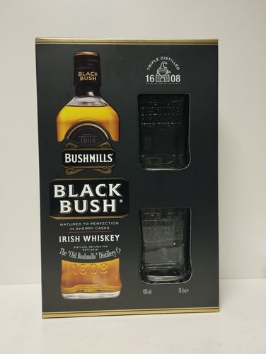 Bushmills Black 40% 0,7 l + 2 skleniky