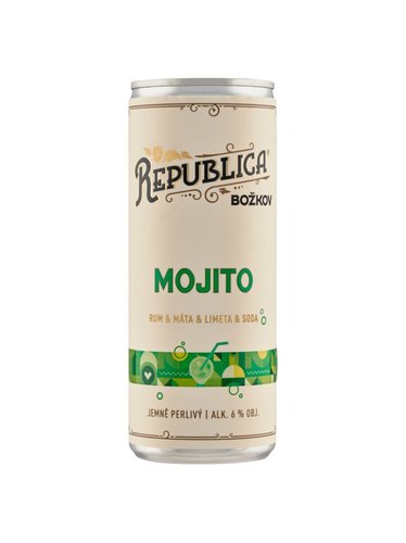 Republica Božkov Mojito (rum&amp;máta&amp;limeta&amp;soda) 0,25 l jemně perlivý