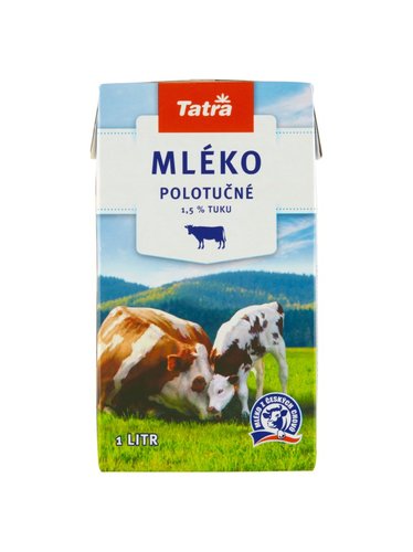 Tatra Trvanliv mlko Polotun 1 l 1,5% tuku