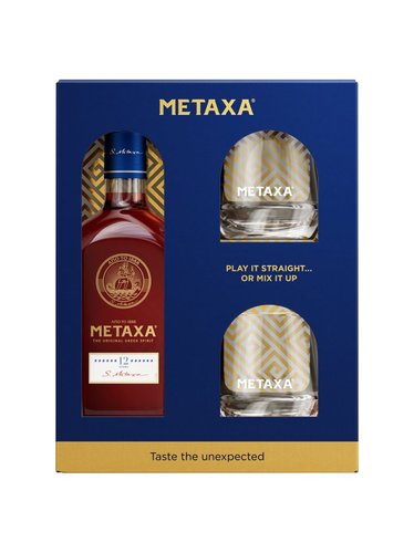 Metaxa 12* 40% 0,7 l + 2x sklo