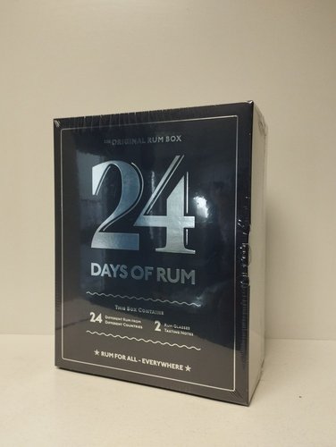 24 Days of Rum - mini kalend 24x 0,02 l + 2x sklenika + 2x degustan karta