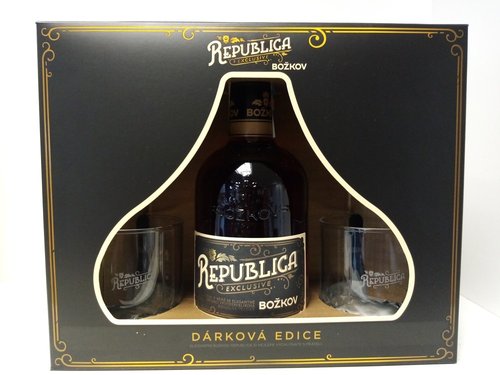 Rum Republica Exclusive 38% 0,5 l + 2x skleniky