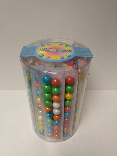 Rainbow bubble gum 28 g 42 ks