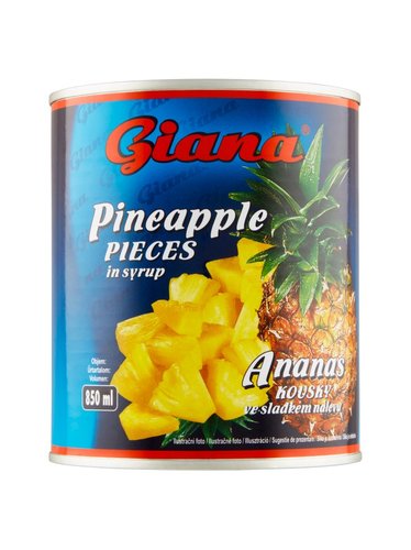 Ananas kousky 850 ml