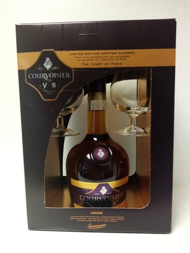 Courvoisier V.S. 40 % 0,7 l + 2 sklenice