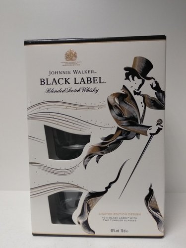 Whisky J. Walker Black Label 40% 0,7 l + 2x skleničky